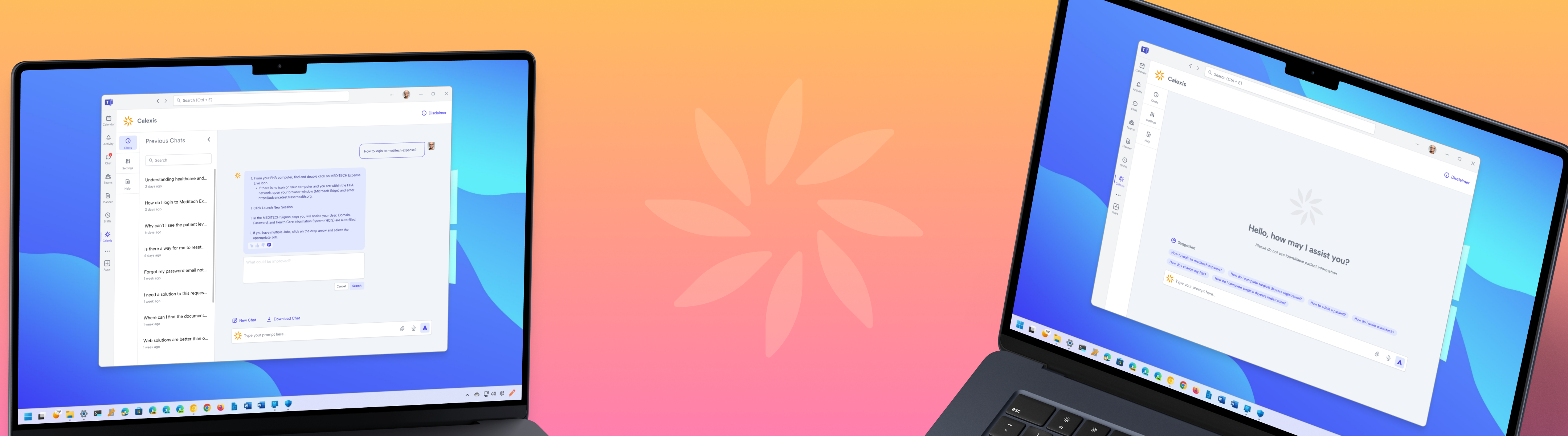 Calexis chatbot interface