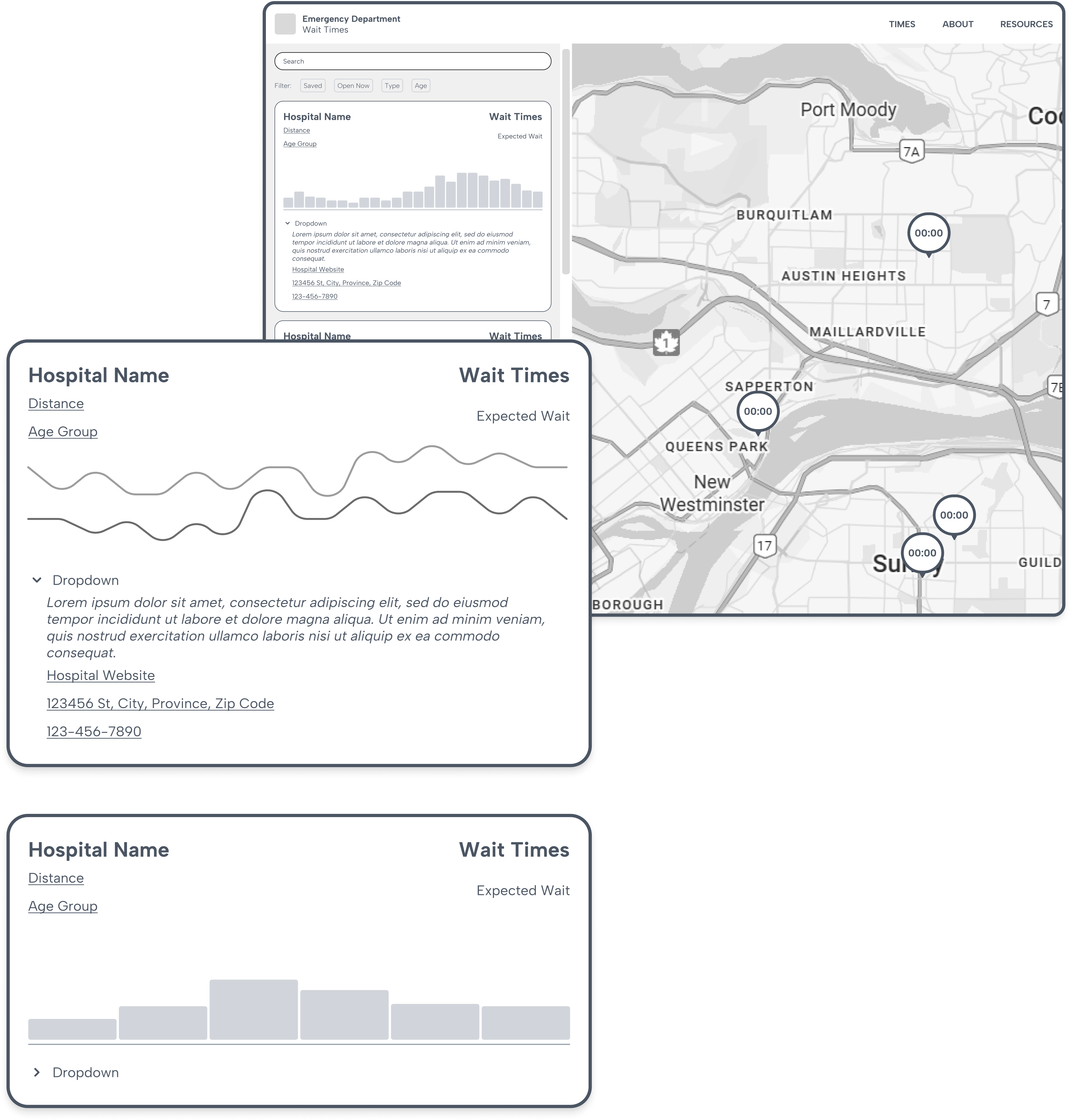 Ideation sketches and early UI concepts